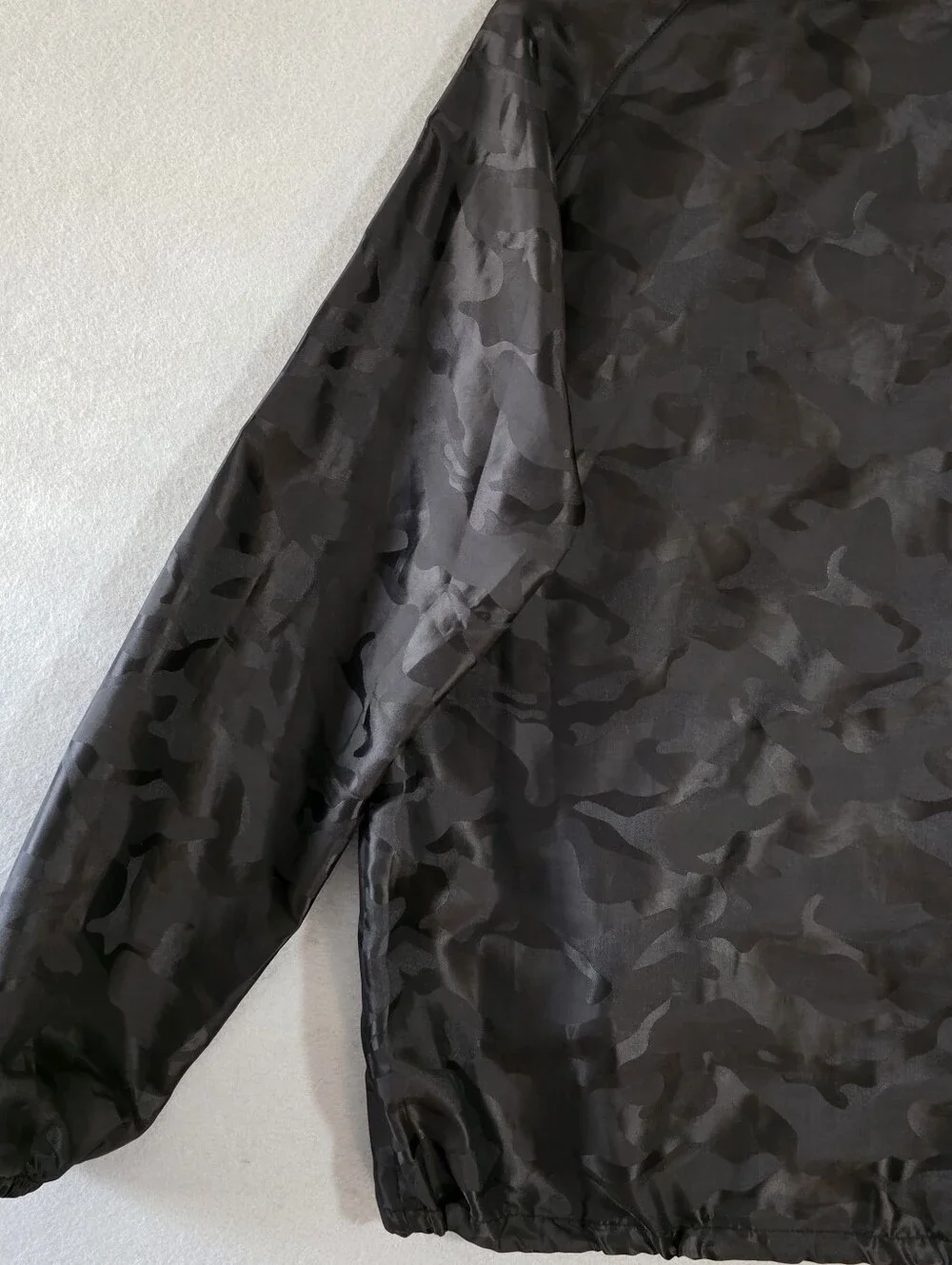 Monster Energy Black Camo 1/4 Zip Hooded Windbreaker Jacket Size Small